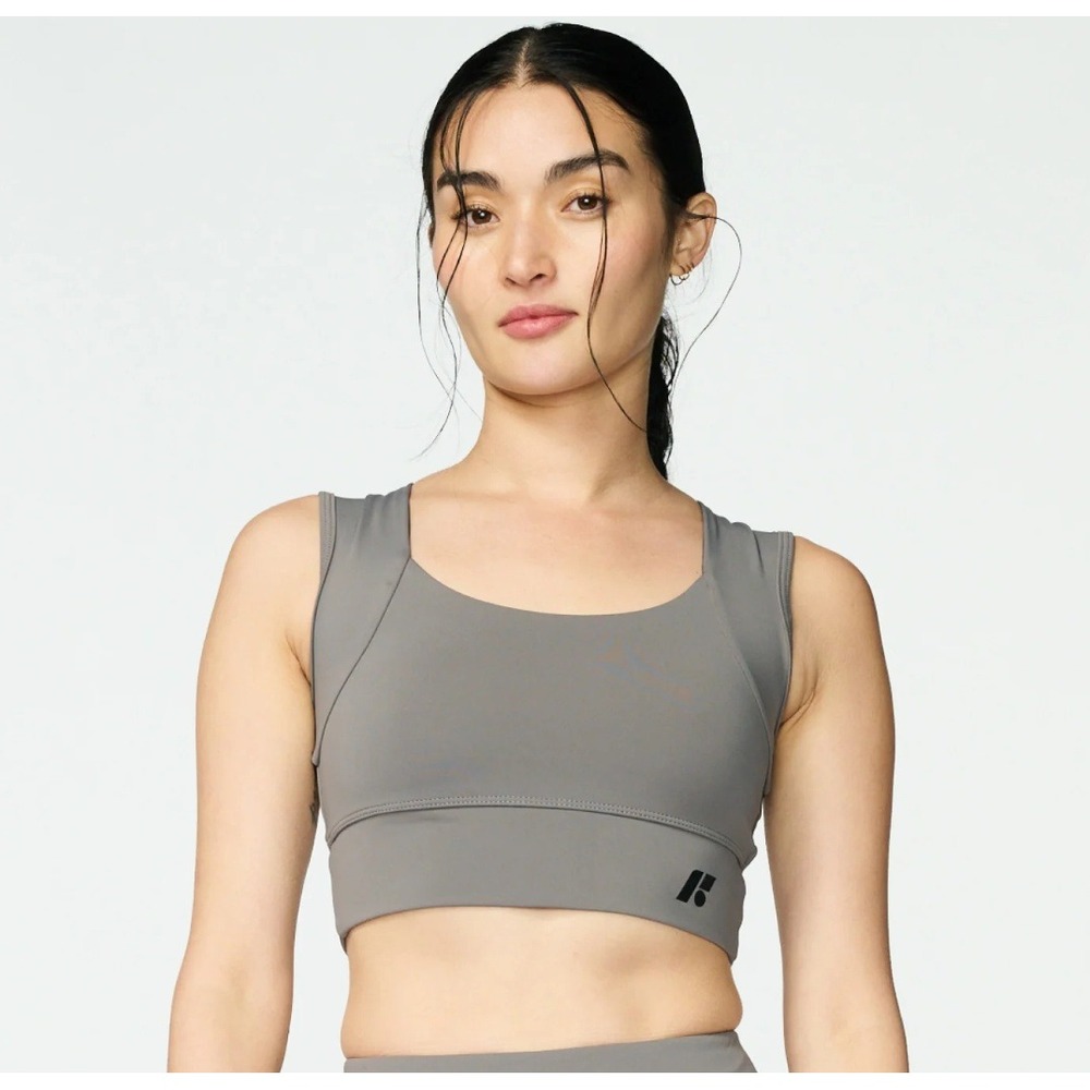Forme Power Bra Stone Gray Black Posture Correcting Sports Bra Women XXXL 3XL
